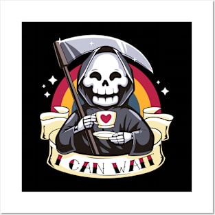 Death Coffee - Colorful Rainbow - Cute Reaper Posters and Art